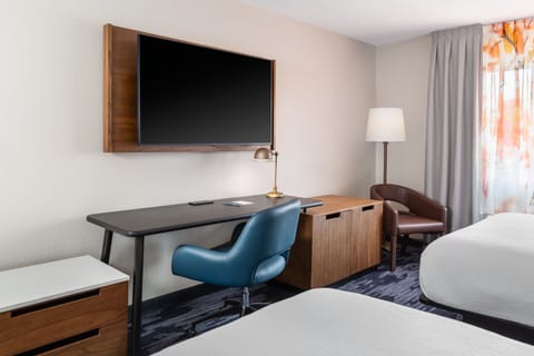 Room, 2 Queen Beds | Pillowtop beds, in-room safe, desk, laptop workspace