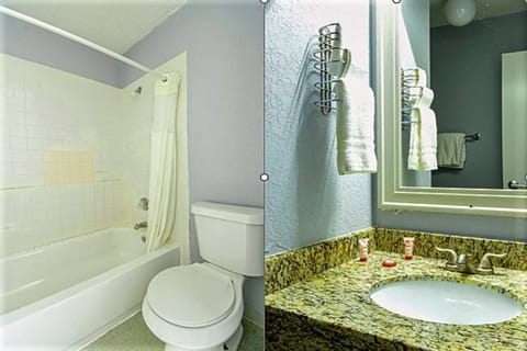 Room, 1 King Bed, Accessible | Bathroom | Free toiletries, towels