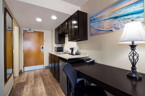 Suite, 2 Double Beds, Non Smoking | Desk, laptop workspace, iron/ironing board, free WiFi