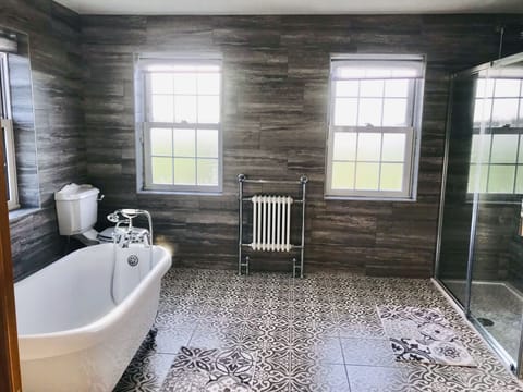 Deluxe Suite | Bathroom | Hair dryer, towels