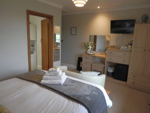 Individually decorated, individually furnished, desk, laptop workspace