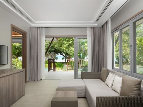 Villa, Private Pool, Sea View (BAR noise 8PM - 2AM) | Living area | 40-inch LCD TV with cable channels, TV