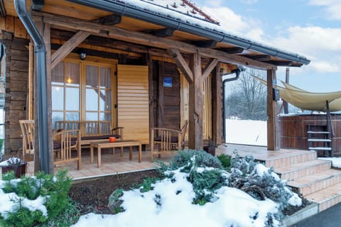 Family Chalet, 2 Bedrooms, 2 Bathrooms, Mountainside (Chalet Markoci With Hot Tub) | Terrace/patio