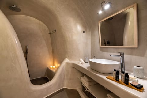 Shower, hair dryer, bathrobes, slippers