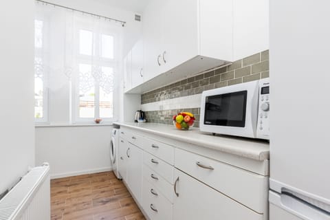 Classic Apartment | Private kitchen | Full-size fridge, microwave, oven, stovetop