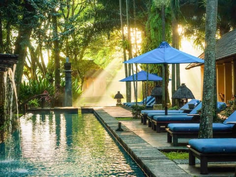 Outdoor pool, open 8:00 AM to 5:00 PM, pool umbrellas, sun loungers