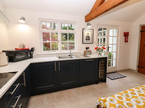 Fridge, dishwasher, electric kettle, toaster