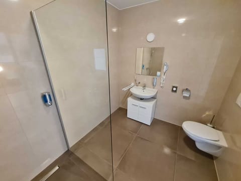 Deluxe Room | Bathroom | Shower, hair dryer, towels, soap