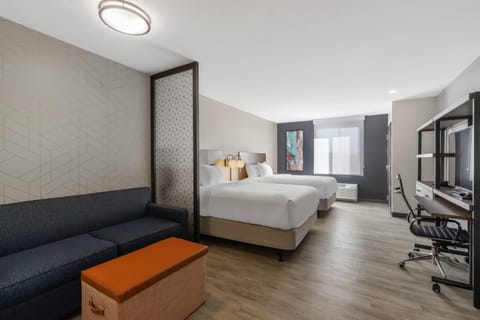 Standard Room, 2 Queen Beds, Non Smoking | Desk, laptop workspace, free WiFi, bed sheets