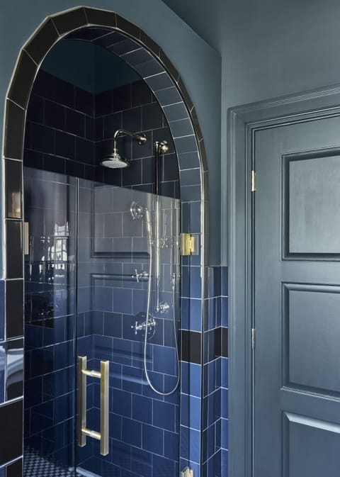 Designer toiletries, hair dryer, bathrobes, slippers