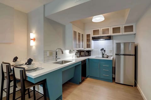 Suite, 2 Queen Beds, Accessible (Mobility/Hearing Shower Two Bedrooms) | Private kitchenette | Full-size fridge, microwave, stovetop, dishwasher