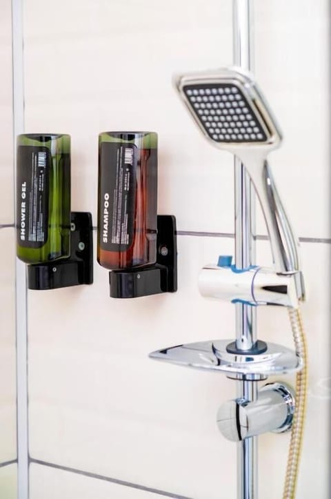 Free toiletries, hair dryer, towels, soap