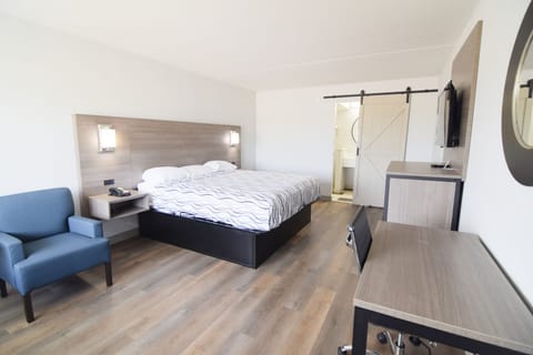 Room, 1 King Bed, Non Smoking | Desk, iron/ironing board, free WiFi, bed sheets