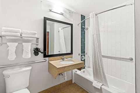 Suite, Multiple Beds, Accessible, Non Smoking | Desk, laptop workspace, iron/ironing board, free WiFi