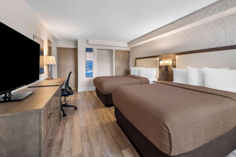 Standard Room, 2 Queen Beds, Non Smoking, Refrigerator & Microwave (Pet Friendly) | Down comforters, desk, laptop workspace, soundproofing