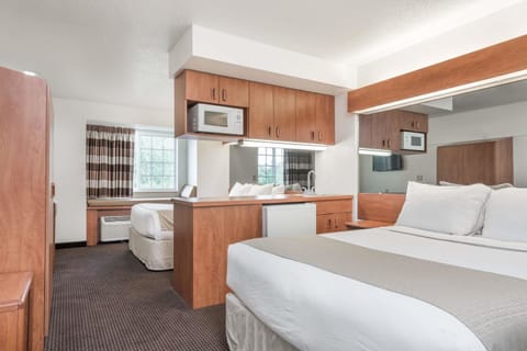 Studio Suite, 2 Queen Beds, Non Smoking, Refrigerator & Microwave | Down comforters, desk, blackout drapes, iron/ironing board