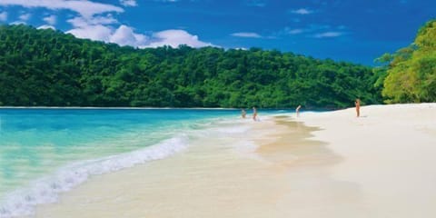 On the beach, free beach cabanas, sun loungers, beach umbrellas