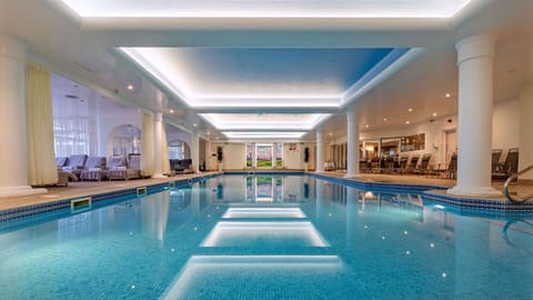 Indoor pool, open 7:30 AM to 8:00 PM, sun loungers