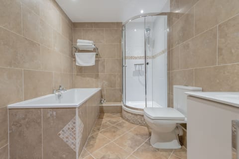 Free toiletries, hair dryer, towels