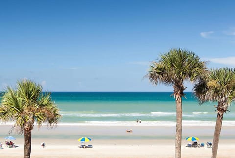 On the beach, white sand