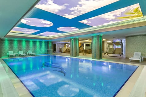 Indoor pool, open 9 AM to 10:30 PM, sun loungers