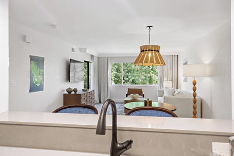 42-inch flat-screen TV with digital channels, TV, pay movies