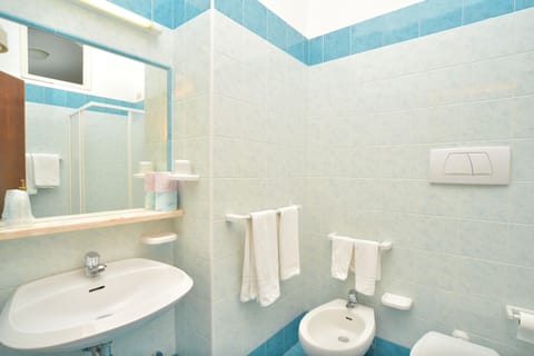 Free toiletries, hair dryer, bidet, towels