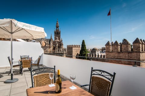 Deluxe Apartment, 1 Bedroom, City View | Terrace/patio