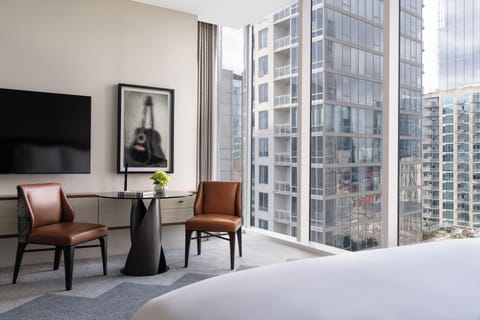 Premier Room, 1 King Bed, City View, Corner (Premier King) | Living area | 65-inch Smart TV with cable channels, TV, Netflix