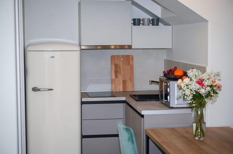 Basic Apartment | Private kitchen | Fridge, microwave, stovetop, dishwasher