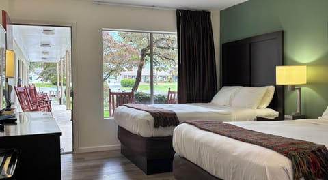 Deluxe Room, 2 Queen Beds, Non Smoking | Desk, blackout drapes, free WiFi, bed sheets