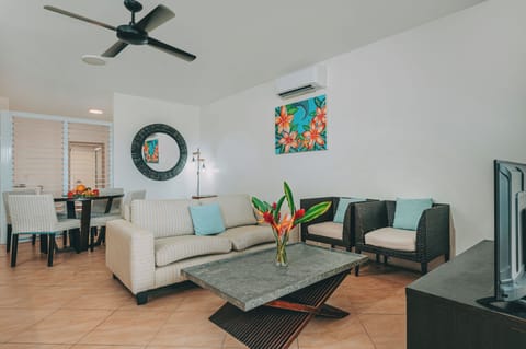 Villa, 2 Bedrooms, Beach View, Beachfront | Living area | 42-inch Smart TV with digital channels