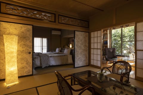 Private Onsen Villa Azumino salon, Non Smoking | Laptop workspace, iron/ironing board, free WiFi, bed sheets