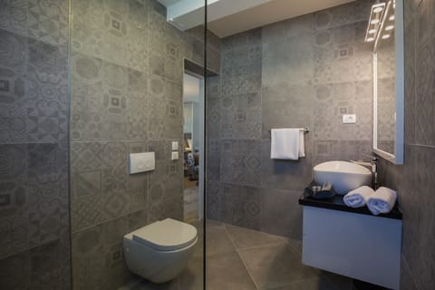 Deluxe Double Room | Bathroom | Shower, rainfall showerhead, free toiletries, hair dryer