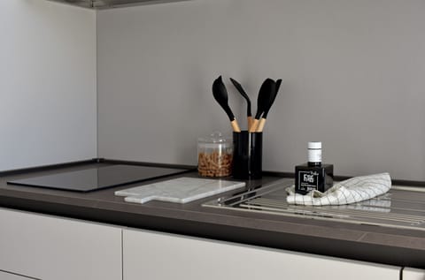 Fridge, stovetop, cookware/dishes/utensils