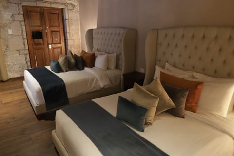 Individually decorated, individually furnished, desk, laptop workspace