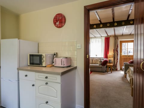 Fridge, dishwasher, electric kettle, toaster