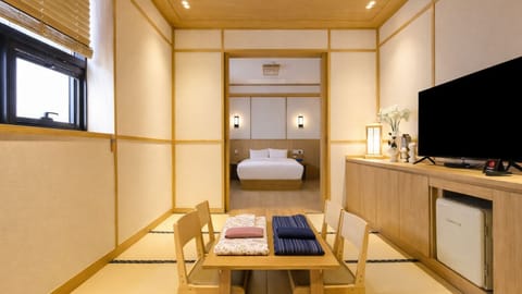 Japanese-style Suite, Non Smoking, Mountain View | Living area | 50-inch LED TV with digital channels, TV, pay movies
