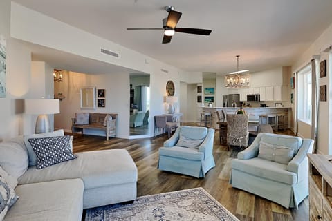 Condo, Multiple Beds, Balcony, Ocean View | Living area | Flat-screen TV