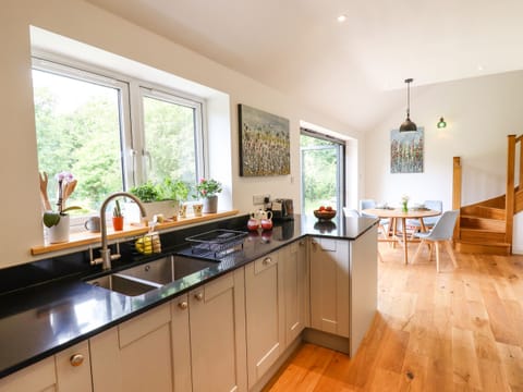 Fridge, dishwasher, electric kettle, toaster