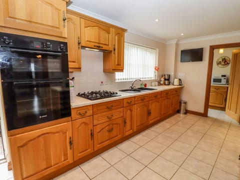 Fridge, dishwasher, electric kettle, toaster