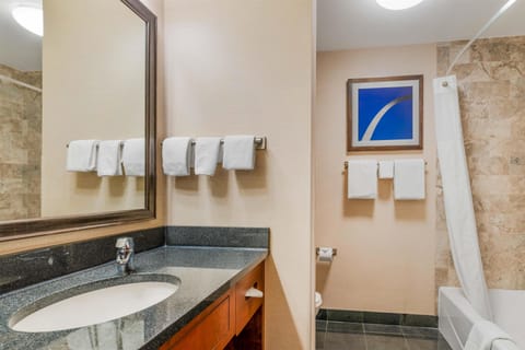 Free toiletries, hair dryer, towels