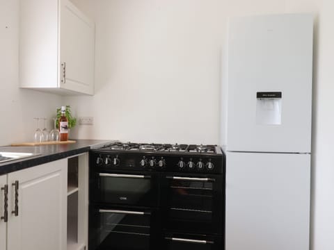 Fridge, dishwasher, electric kettle, toaster