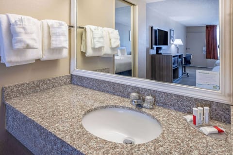 Free toiletries, hair dryer, towels