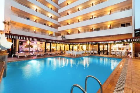 Outdoor pool, open 8 AM to 8 PM, sun loungers