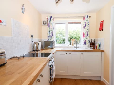 Fridge, dishwasher, electric kettle, toaster