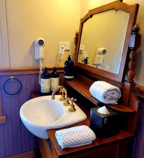 Eco-friendly toiletries, hair dryer, towels, soap