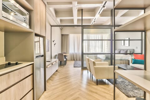 City Studio, 1 Bedroom, City View | Desk, soundproofing, iron/ironing board, free WiFi