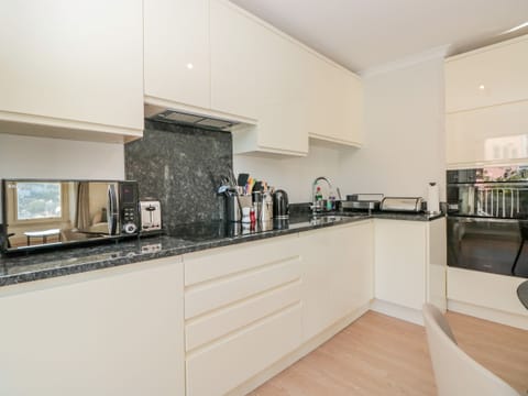 Fridge, dishwasher, electric kettle, toaster