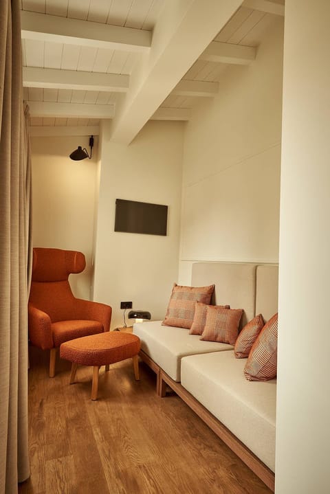 Deluxe Studio Suite | Living area | 48-inch Smart TV with digital channels, TV, printers